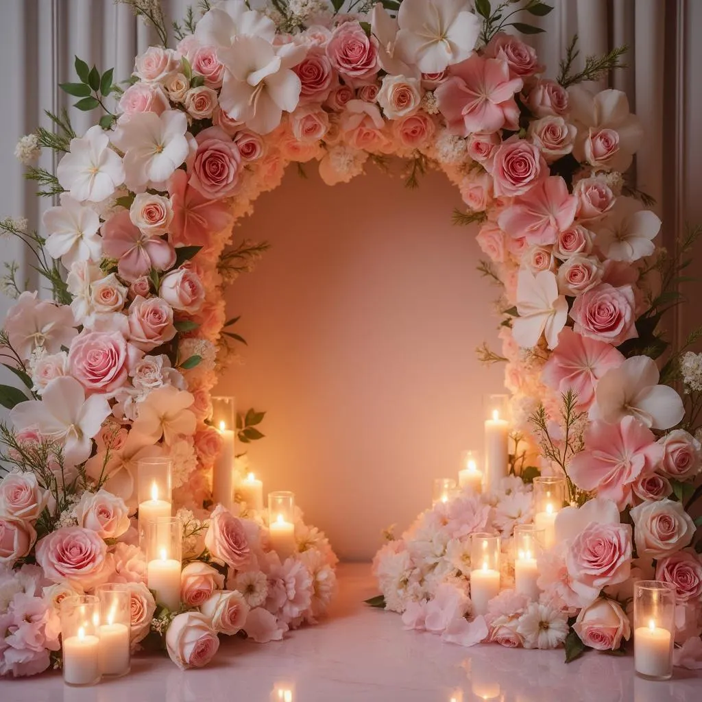 Composizione floreale elaborata per proposta di matrimonio