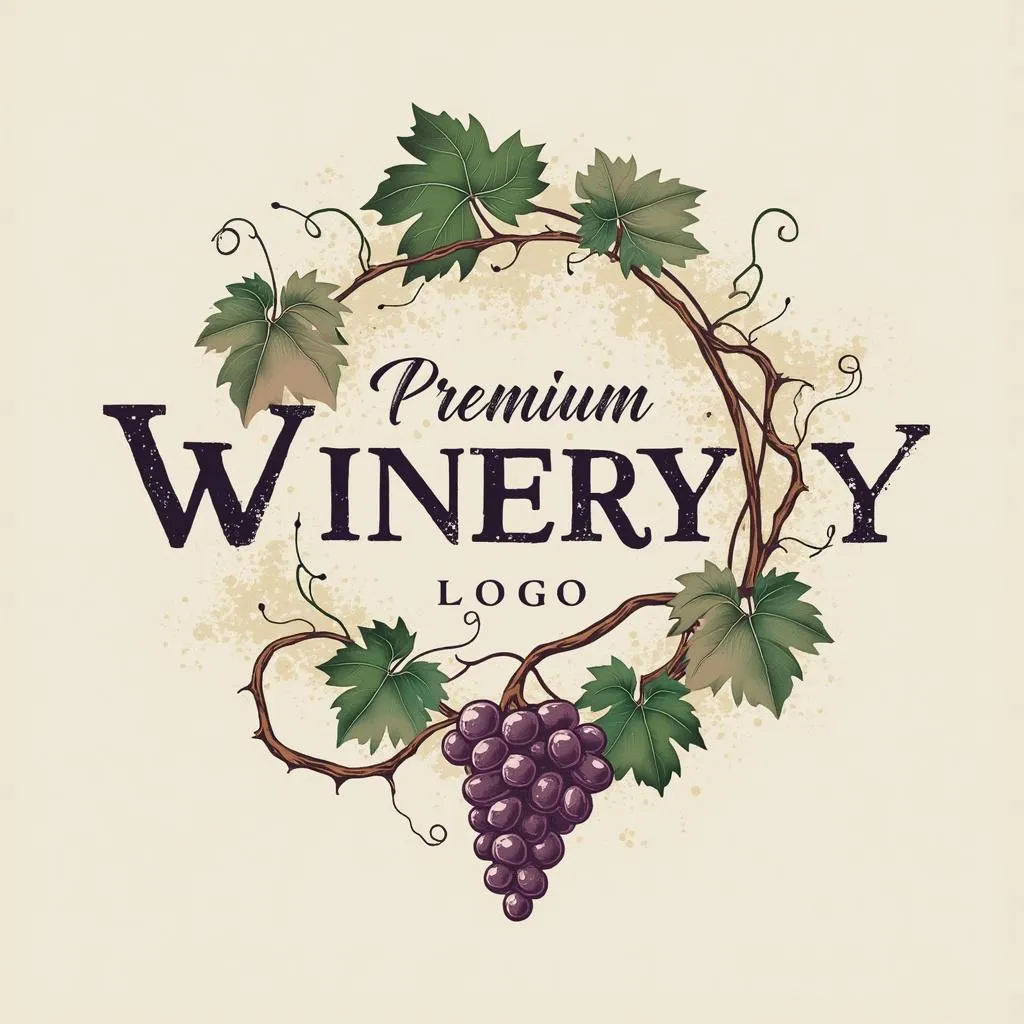 Logo di un'azienda vinicola premium